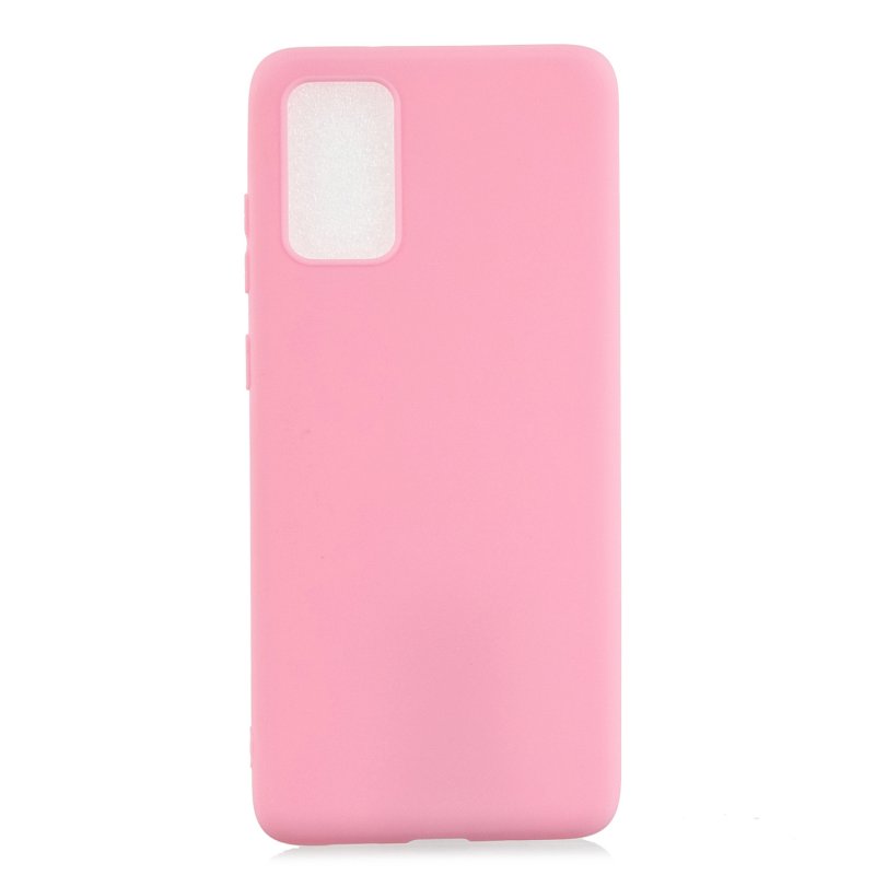 For Samsung A01/ A11/A21/A41/A51/A71/A81/A91 Mobile Phone Case Lovely Candy Color Matte TPU Anti-scratch Non-slip Protective Cover Back Case 5 dark pink