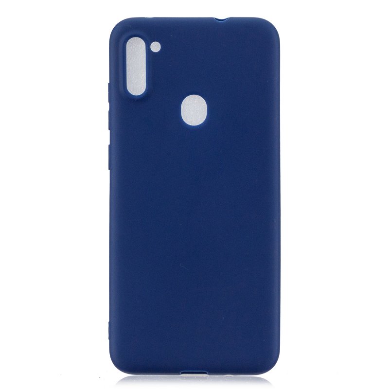 For Samsung A01/ A11/A21/A41/A51/A71/A81/A91 Mobile Phone Case Lovely Candy Color Matte TPU Anti-scratch Non-slip Protective Cover Back Case 7 royal blue