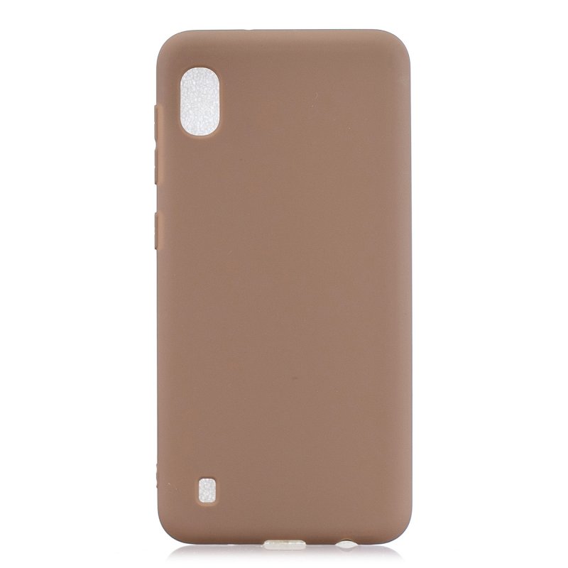 For Samsung A01/ A11/A21/A41/A51/A71/A81/A91 Mobile Phone Case Lovely Candy Color Matte TPU Anti-scratch Non-slip Protective Cover Back Case 9 brown