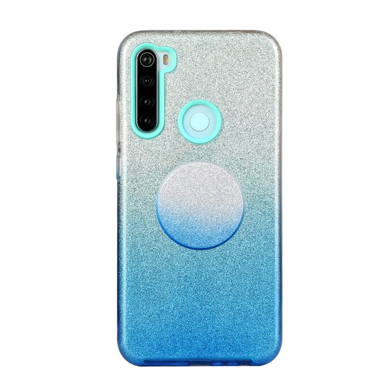 For Samsung A01/A11 European version/A31/A71 Phone Case Gradient Color Glitter Powder Phone Cover with Airbag Bracket blue