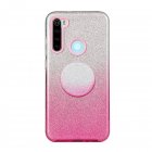 For Samsung A01 A11 European version A31 A71 Phone Case Gradient Color Glitter Powder Phone Cover with Airbag Bracket Pink