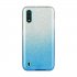For Samsung A01 A11 European version A31 A71 Phone Case Gradient Color Glitter Powder Phone Cover with Airbag Bracket blue