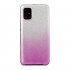 For Samsung A01 A11 European version A31 A71 Phone Case Gradient Color Glitter Powder Phone Cover with Airbag Bracket purple