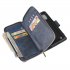 For Samsung A01 A21 A31 A41 A51 Pu Leather  Mobile Phone Cover Zipper Card Bag   Wrist Strap black