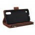 For Samsung A01 Case Smartphone Shell Wallet Design Zipper Closure Overall Protection Cellphone Cover  4 brown