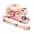 For Samsung A10 A20 A30 Case Mobile Phone Shell Shockproof TPU Cellphone Cover with Cartoon Cat Pig Panda Coin Purse Lovely Shoulder Starp  Pink