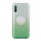 For Samsung A10 A50 A30S A70 A20S Phone Case Gradient Color Glitter Powder Phone Cover with Airbag Bracket blue