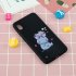 For Samsung A10 Cartoon Lovely Coloured Painted Soft TPU Back Cover Non slip Shockproof Full Protective Case with Lanyard black