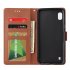 For Samsung A10 Flip type Leather Protective Phone Case with 3 Card Position Buckle Design Phone Cover  brown
