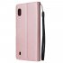 For Samsung A10 Flip type Leather Protective Phone Case with 3 Card Position Buckle Design Phone Cover  Rose gold