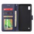 For Samsung A10 Flip type Leather Protective Phone Case with 3 Card Position Buckle Design Phone Cover  blue