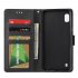 For Samsung A10 Flip type Leather Protective Phone Case with 3 Card Position Buckle Design Phone Cover  black