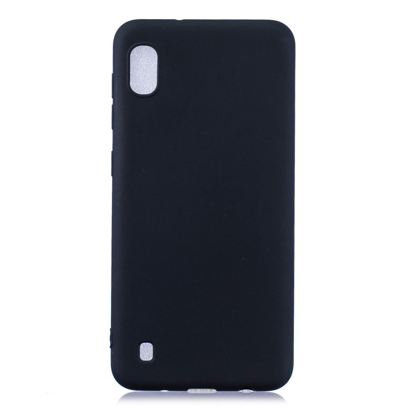 For Samsung A10 Lovely Candy Color Matte TPU Anti-scratch Non-slip Protective Cover Back Case black