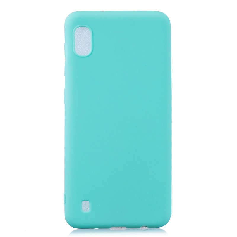 For Samsung A10 Lovely Candy Color Matte TPU Anti-scratch Non-slip Protective Cover Back Case Light blue