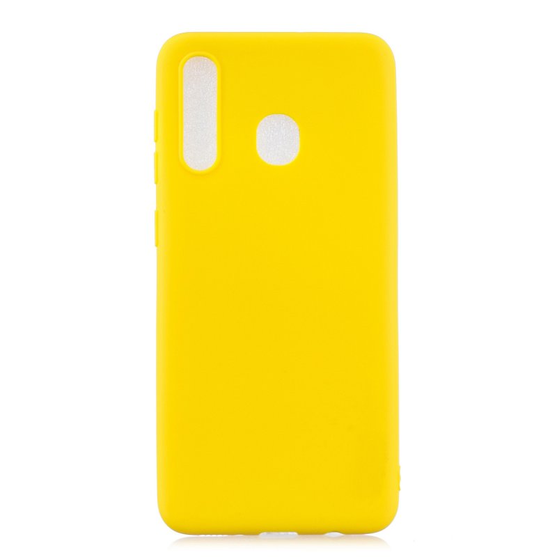 For Samsung A10 Lovely Candy Color Matte TPU Anti-scratch Non-slip Protective Cover Back Case yellow