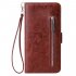 For Samsung A10 Solid Color PU Leather Zipper Wallet Double Buckle Protective Case with Stand   Lanyard black