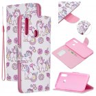 For Samsung A10S A20S Smartphone Case PU Leather Phone Shell Lovely Cartoon Pattern Card Slots Overall Protection Ice cream unicorn