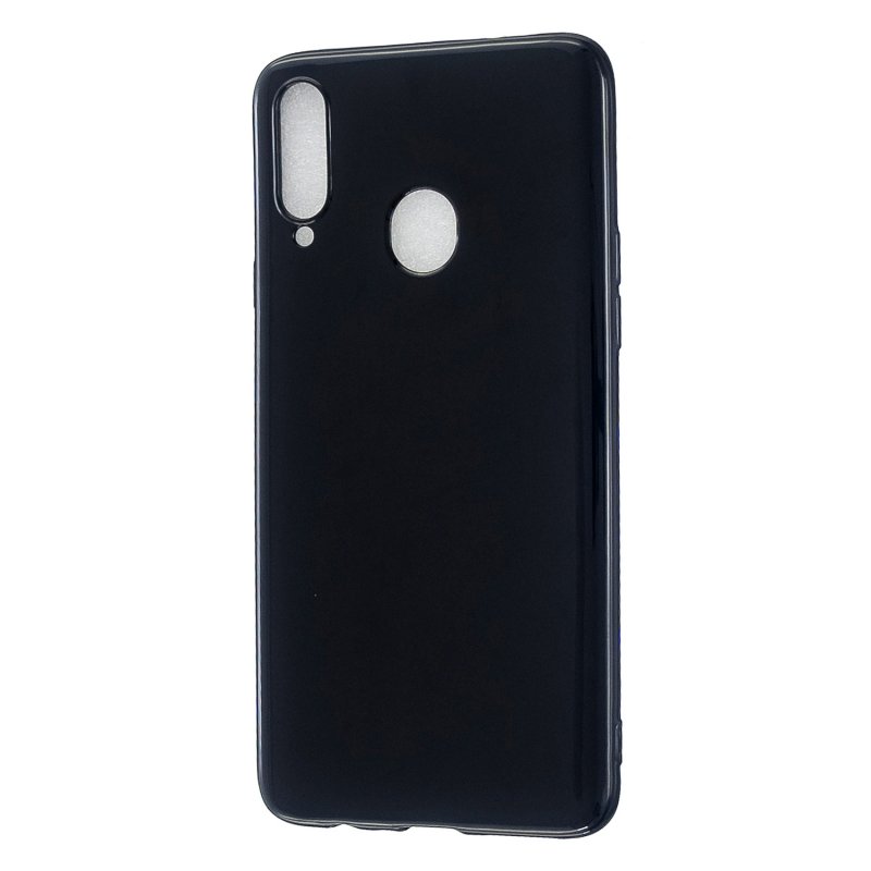 For Samsung A10S/A20S Cellphone Cover Soft TPU Phone Case Simple Profile Full Body Protection Anti-scratch Shell Bright black