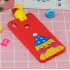 For Samsung A10S A20S Color Painting 3D Cartoon Animal Full Protective Soft TPU Mobile Phone Case red