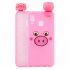 For Samsung A10S A20S Color Painting Pattern Drop Protection Soft TPU Mobile Phone Case Back Cover Bracket Small pink pig