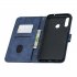 For Samsung A10S A20S Solid Color Denim Texture Front Clasp Bracket Leather Mobile Phone Cover blue