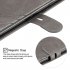 For Samsung A10S A20S Solid Color Denim Texture Front Clasp Bracket Leather Mobile Phone Cover gray