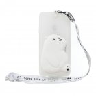 For Samsung A10S A20S TPU Full Protective Cartoon Mobile Phone Cover with Coin Purse+Hanging Lanyard 6 white big bear