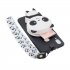 For Samsung A10S A20S TPU Full Protective Cartoon Mobile Phone Cover with Coin Purse Hanging Lanyard 4 black pandas