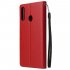 For Samsung A10S A20S Cellphone Cover Mobile Phone Shell Buckle Closure Cards Slots PU Leather Smart Shell with Wallet Overall Protection red