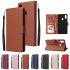 For Samsung A10S A20S Cellphone Cover Mobile Phone Shell Buckle Closure Cards Slots PU Leather Smart Shell with Wallet Overall Protection red