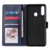 For Samsung A10S A20S Cellphone Cover Mobile Phone Shell Buckle Closure Cards Slots PU Leather Smart Shell with Wallet Overall Protection blue