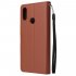 For Samsung A10S A20S Cellphone Cover Mobile Phone Shell Buckle Closure Cards Slots PU Leather Smart Shell with Wallet Overall Protection brown