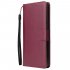 For Samsung A10S A20S Cellphone Cover Mobile Phone Shell Buckle Closure Cards Slots PU Leather Smart Shell with Wallet Overall Protection wine red 