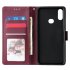 For Samsung A10S A20S Cellphone Cover Mobile Phone Shell Buckle Closure Cards Slots PU Leather Smart Shell with Wallet Overall Protection rose 