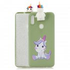 For Samsung A11 Soft TPU Back Cover Cartoon Painting Mobile Phone Case Shell with Bracket Cute Horse