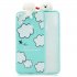 For Samsung A11 Soft TPU Back Cover 3D Cartoon Painting Mobile Phone Case Shell Clouds