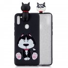 For Samsung A11 TPU Back Cover 3D Cartoon Painting Soft Mobile Phone Case Shell Dumb husky