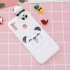 For Samsung A11 TPU Back Cover 3D Cartoon Painting Soft Mobile Phone Case Shell Smiley panda