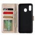 For Samsung A30 A20 Flip type Leather Protective Phone Case with 3 Card Position Buckle Design Phone Cover  Gold