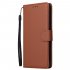 For Samsung A30 A20 Flip type Leather Protective Phone Case with 3 Card Position Buckle Design Phone Cover  brown