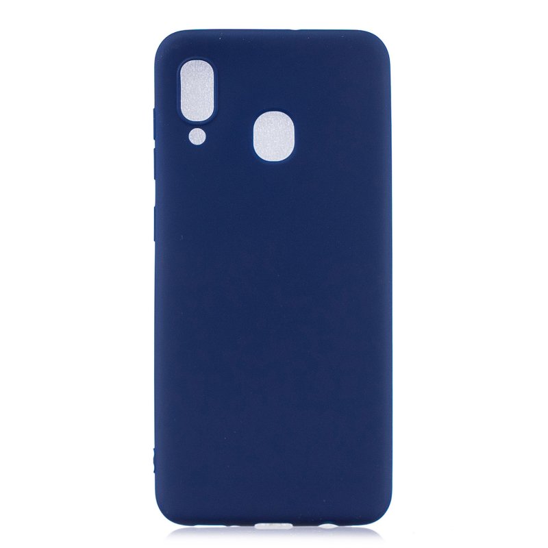 For Samsung A30 Lovely Candy Color Matte TPU Anti-scratch Non-slip Protective Cover Back Case Navy