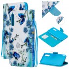 For Samsung A50 A70 Smartphone Case Overall Protective Phone Shell Lovely PU Leather Cellphone Cover with Card Slots  Magic butterfly
