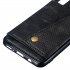 For Samsung A50 Double Buckle Non slip Shockproof Cell Phone Case with Card Slot Bracket black