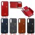 For Samsung A50 Double Buckle Non slip Shockproof Cell Phone Case with Card Slot Bracket red