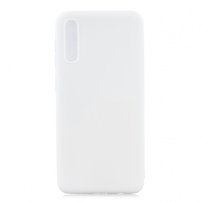 For Samsung A50 Lovely Candy Color Matte TPU Anti-scratch Non-slip Protective Cover Back Case white
