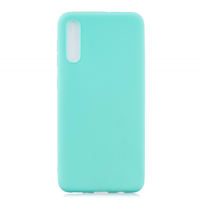 For Samsung A50 Lovely Candy Color Matte TPU Anti-scratch Non-slip Protective Cover Back Case Light blue