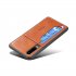 For Samsung A50 Retro PU Leather Wallet Card Holder Stand Non slip Shockproof Cell Phone Case brown