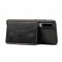 For Samsung A50 Retro PU Leather Wallet Card Holder Stand Non slip Shockproof Cell Phone Case black