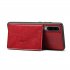 For Samsung A50 Retro PU Leather Wallet Card Holder Stand Non slip Shockproof Cell Phone Case black