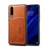 For Samsung A50 Retro PU Leather Wallet Card Holder Stand Non slip Shockproof Cell Phone Case brown
